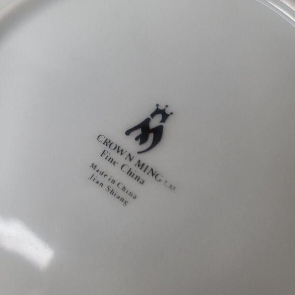 Crown Ming Fine China Jian Shiang Bread Plates  7.5” set 4 Vintage Cottage - Picture 3 of 4